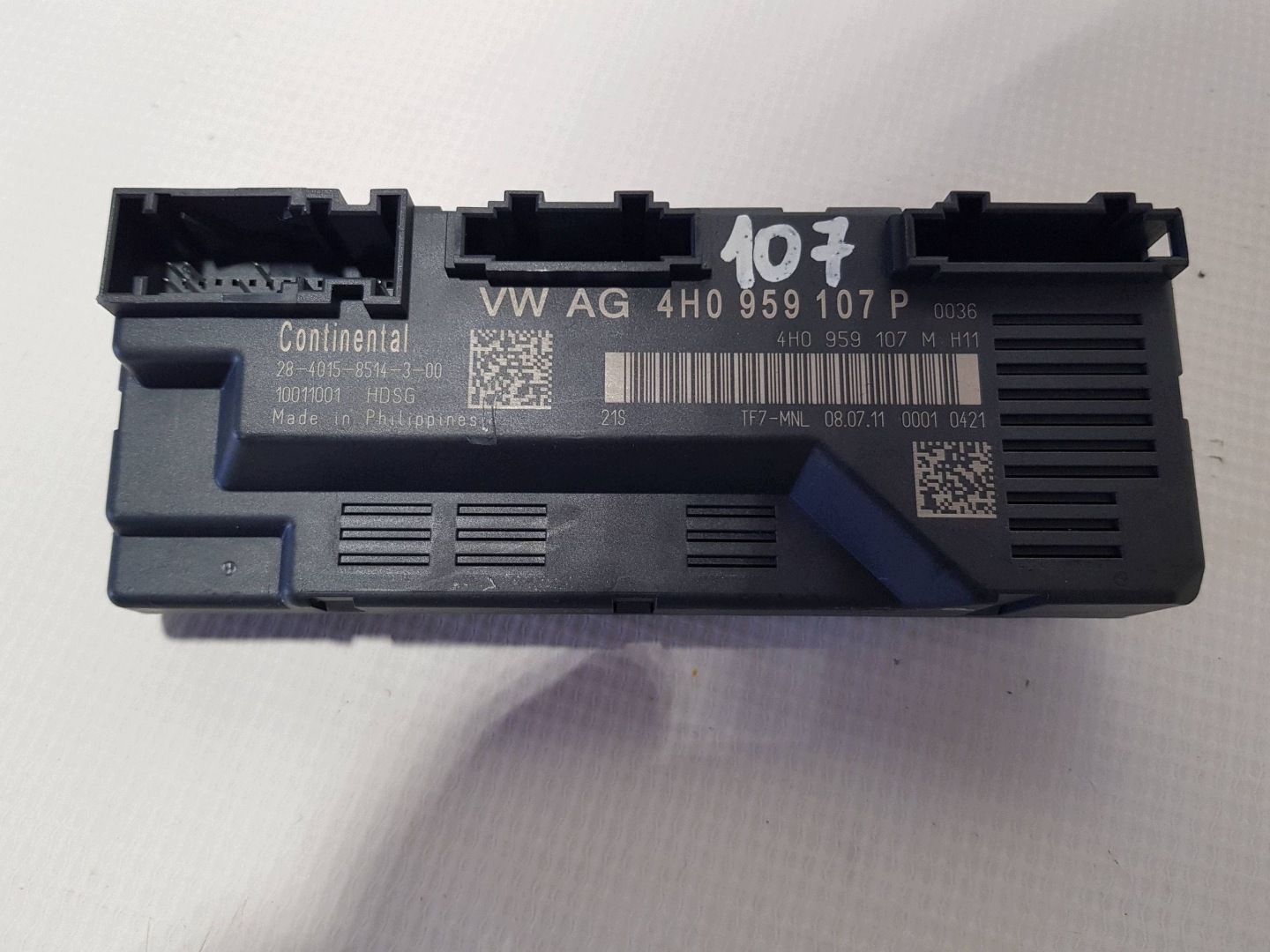 module control unit bonnet boot rear part rear 4H0959107P Audi A8 D4 4H