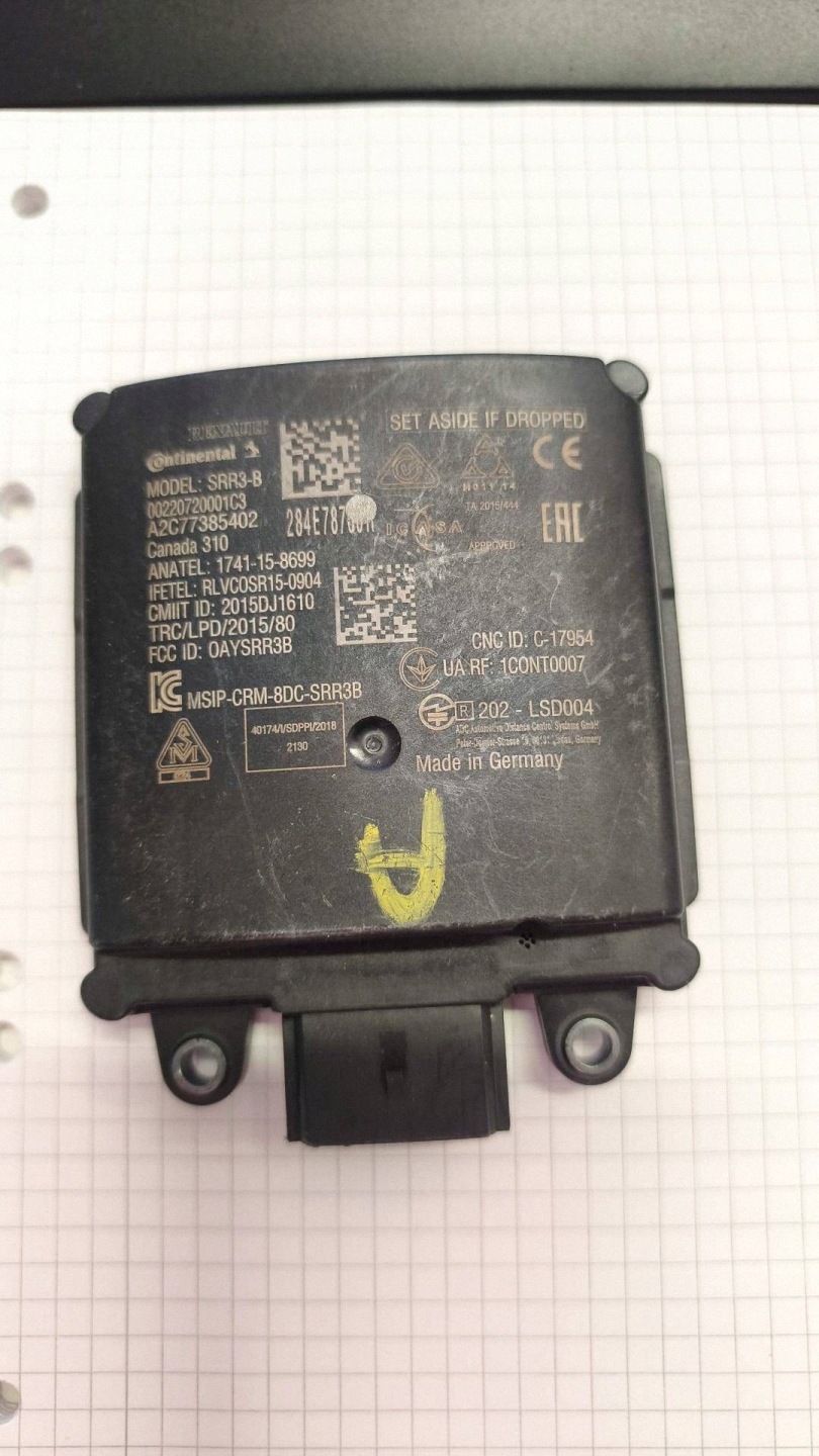 Radar tempomatu aktiv Renault Captur II 284E78760R