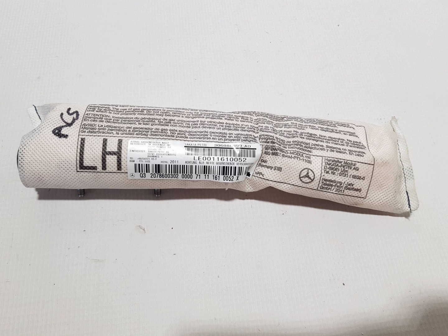 MERCEDES W207 airbag side seat left driver´s 2078600302