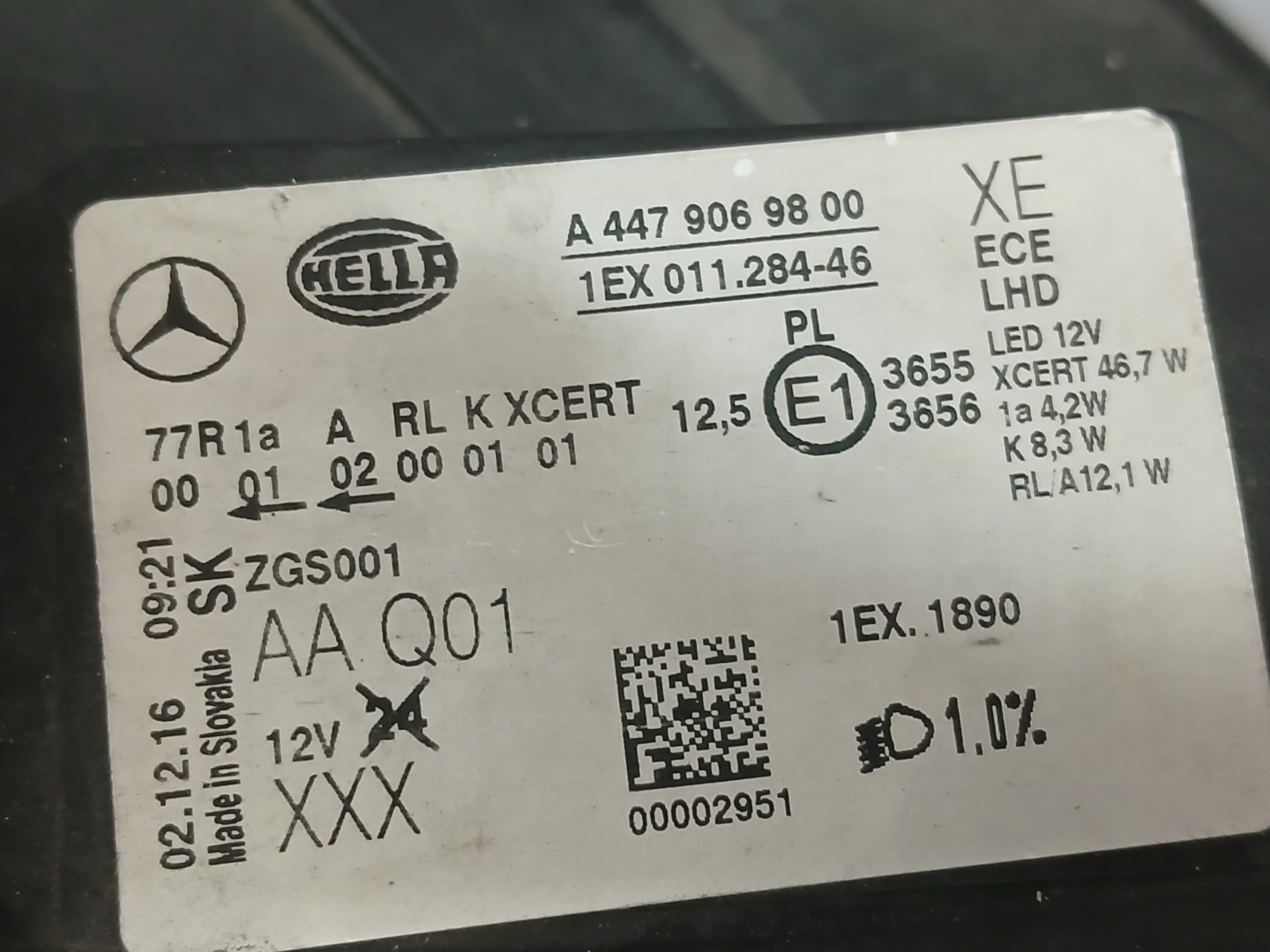 light front right MERCEDES VITO W447 FULL LED ILS A4479069800