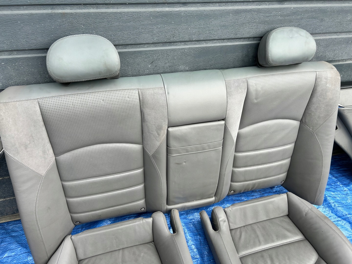 MERCEDES CLS 55 AMG W219 seats side KOMPLET leather grey