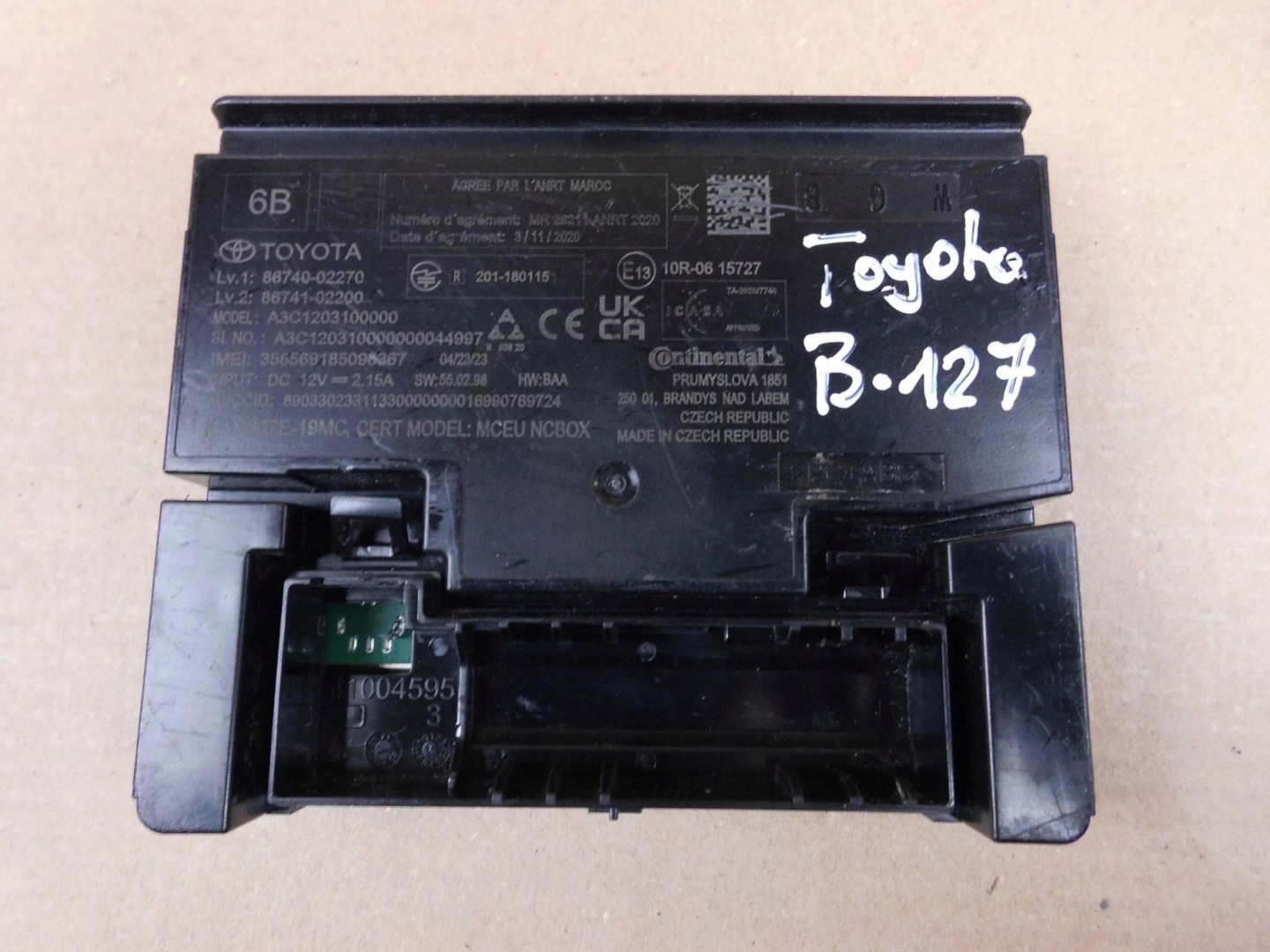 Toyota Corolla E21 module control unit 86740-02270 86741-02200