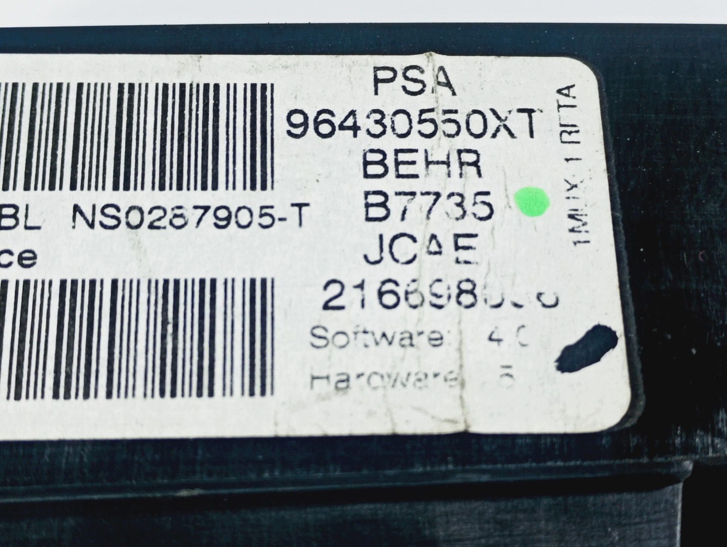 switch switch air conditioning control panel OE 96430550XT Peugeot 206 CC 00-07
