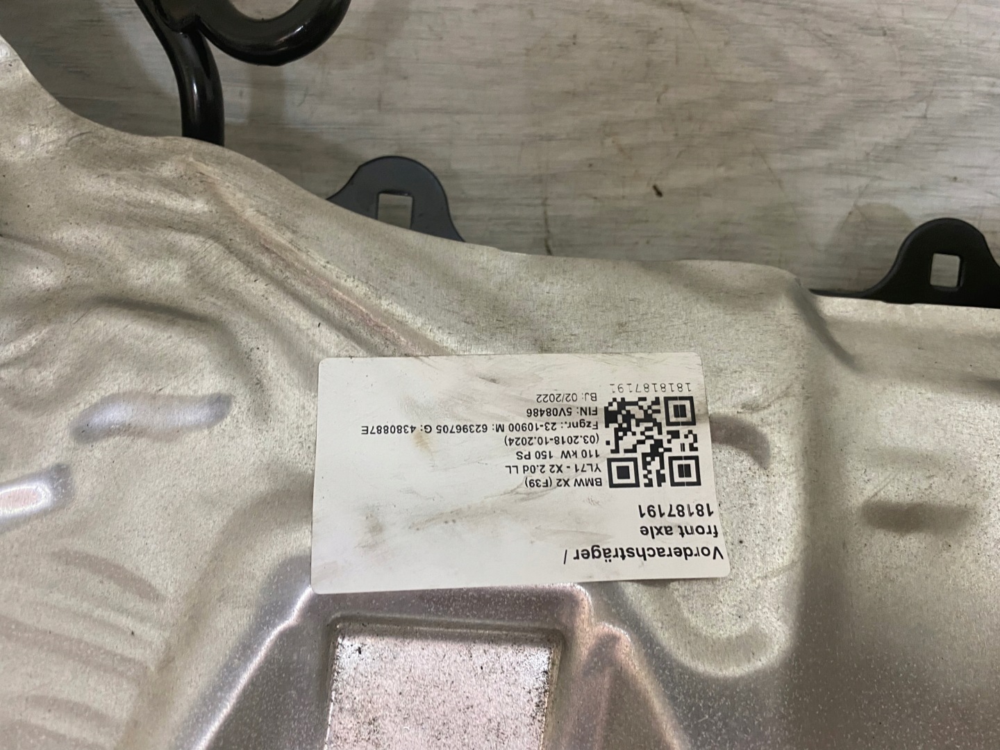 BMW X2 F39 subframe axle beam control 6872729 5A4CE68