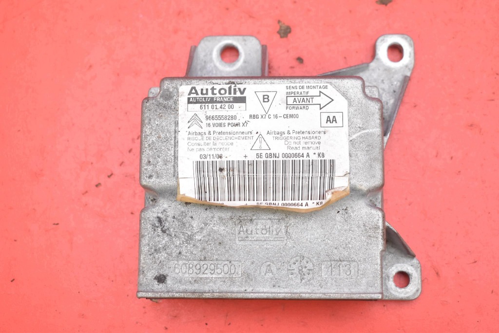modulo SENSOR airbag airbag 9665558280 CITROEN C5 II X7 III 08-17