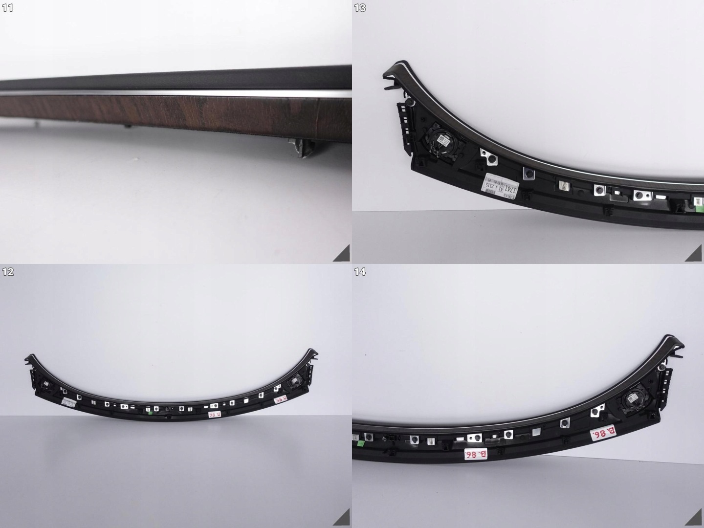 AUDI A7 S7 S-LINE 4G8 10-18 moulding upper KOKPITU torpedo wood CHROM