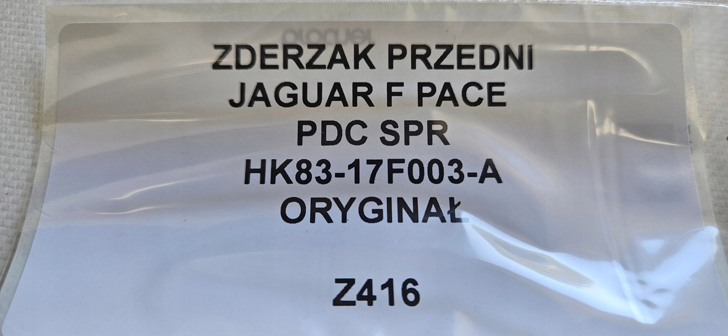front bumper JAGUAR F PACE F-PACE PDC washers