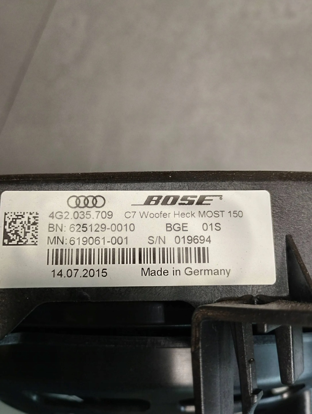 AUDI A6 C7 speakers amplifier BOSE 4G5035223B
