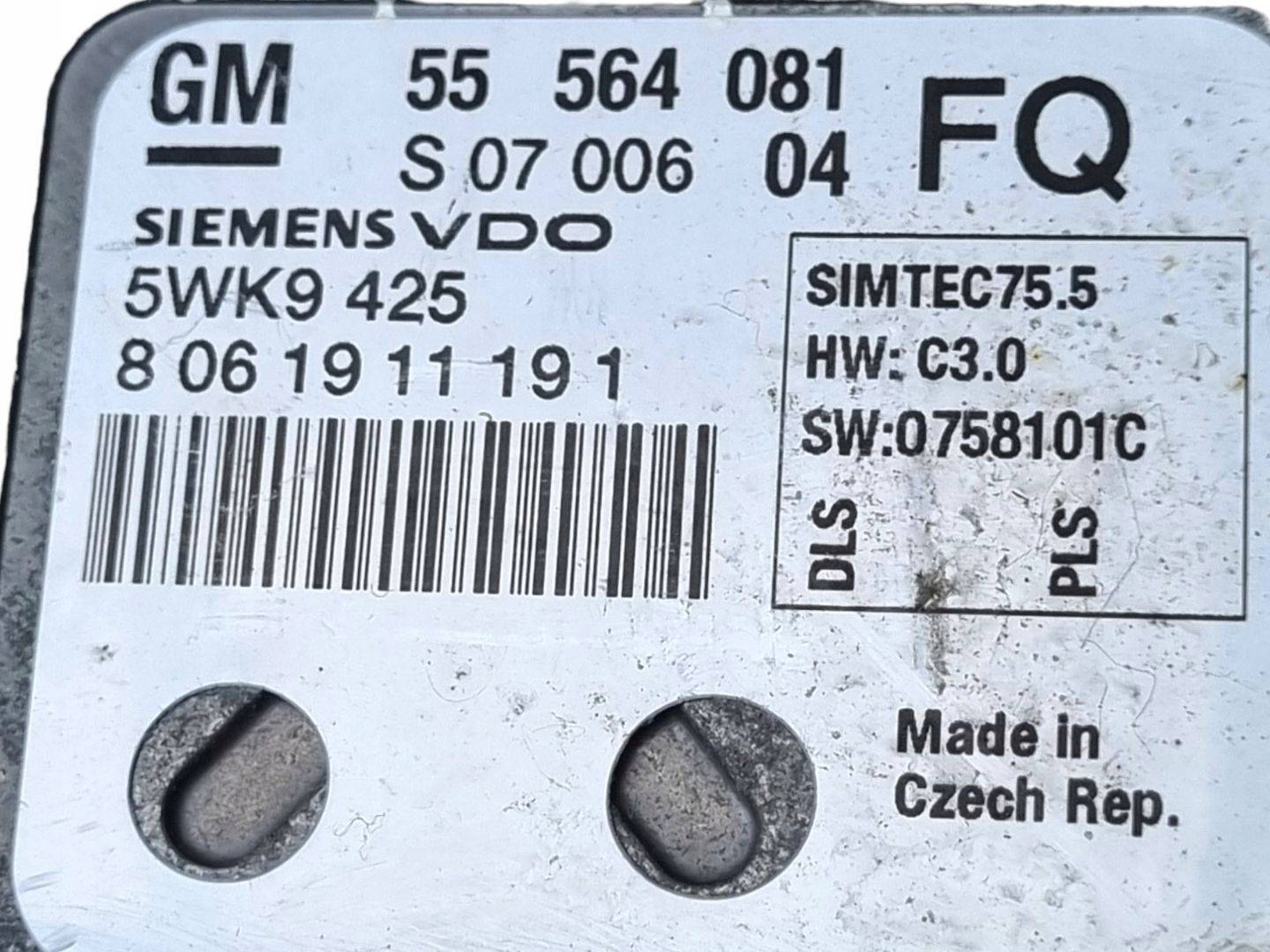 control unit of the engine Opel Astra H facelift 2009 55564081