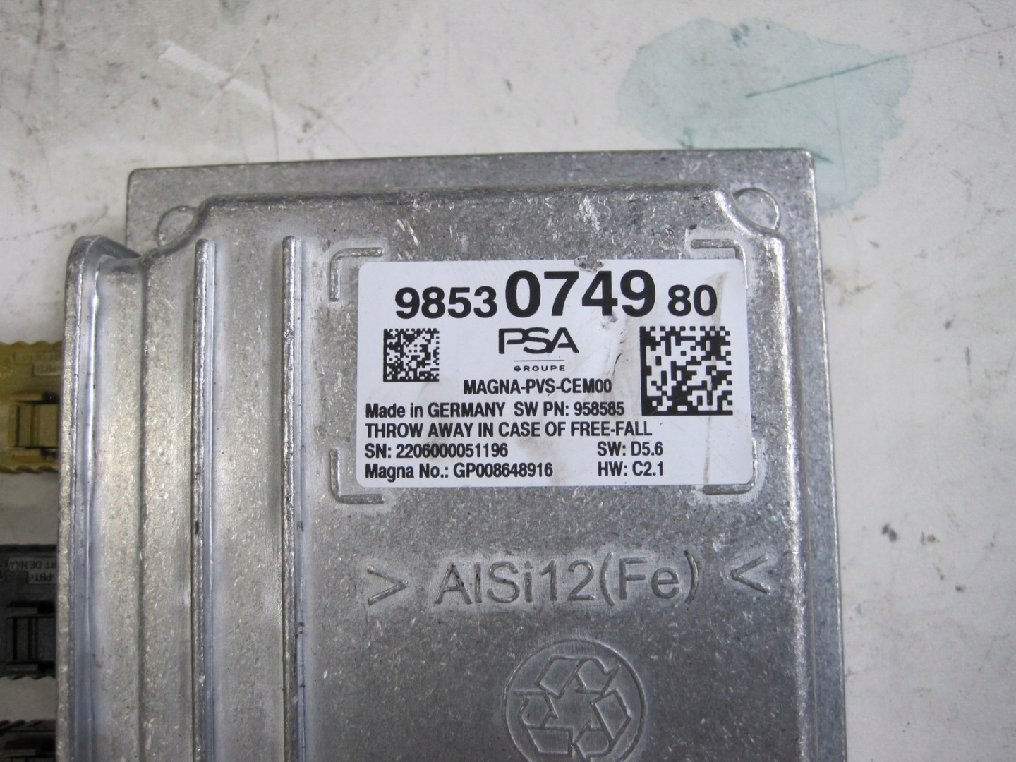 amplifier RADIA PEUGEOT 408 T10 9853074980