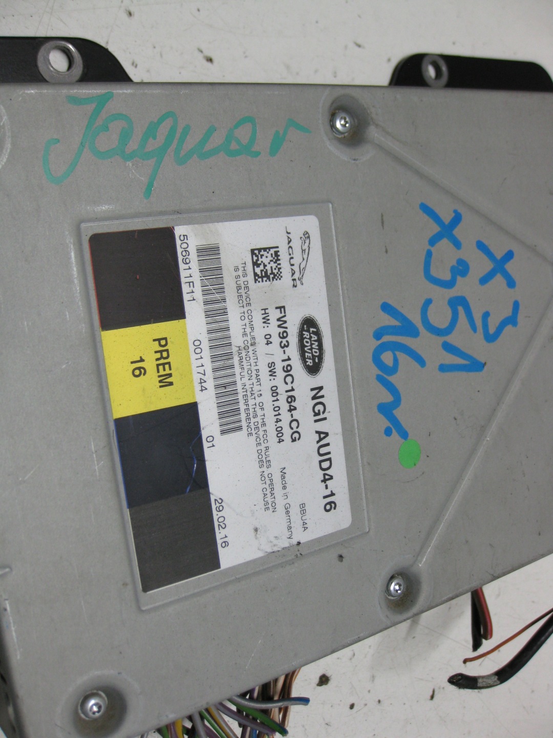 JAGUAR XJ X351 FL 16R module amplifier FW93-19C164-CG