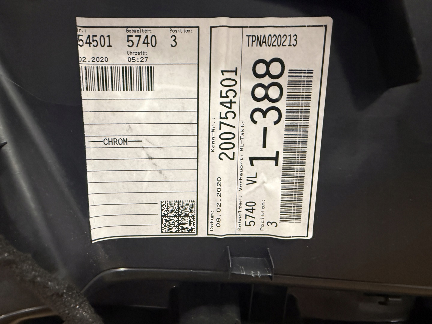 AUDI A3 8Y upholstery side door left front 8Y0867103A