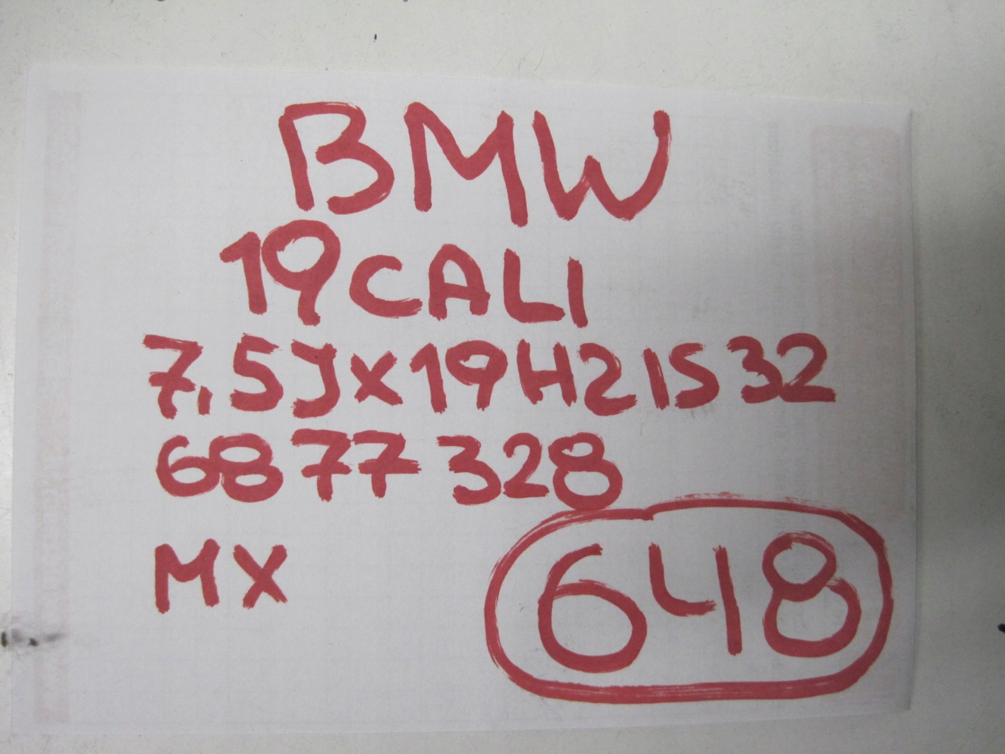 disk BMW X3 G01 X4 G02 6877328 R19 NR 648