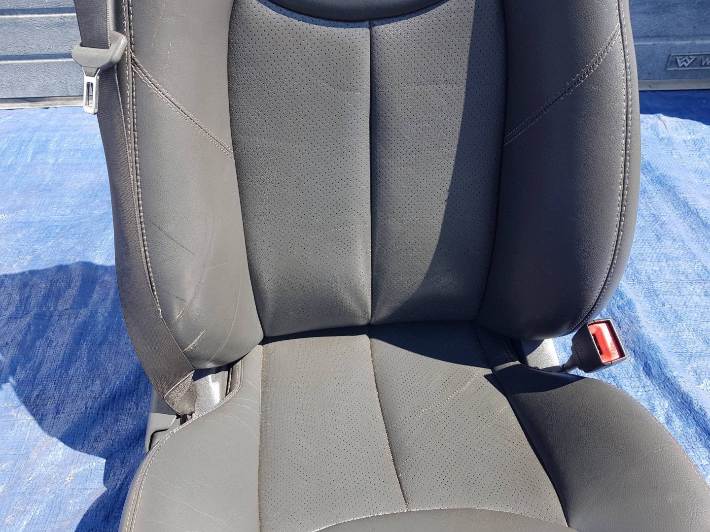 MERCEDES SL R230 W230 complete seat right grey UK