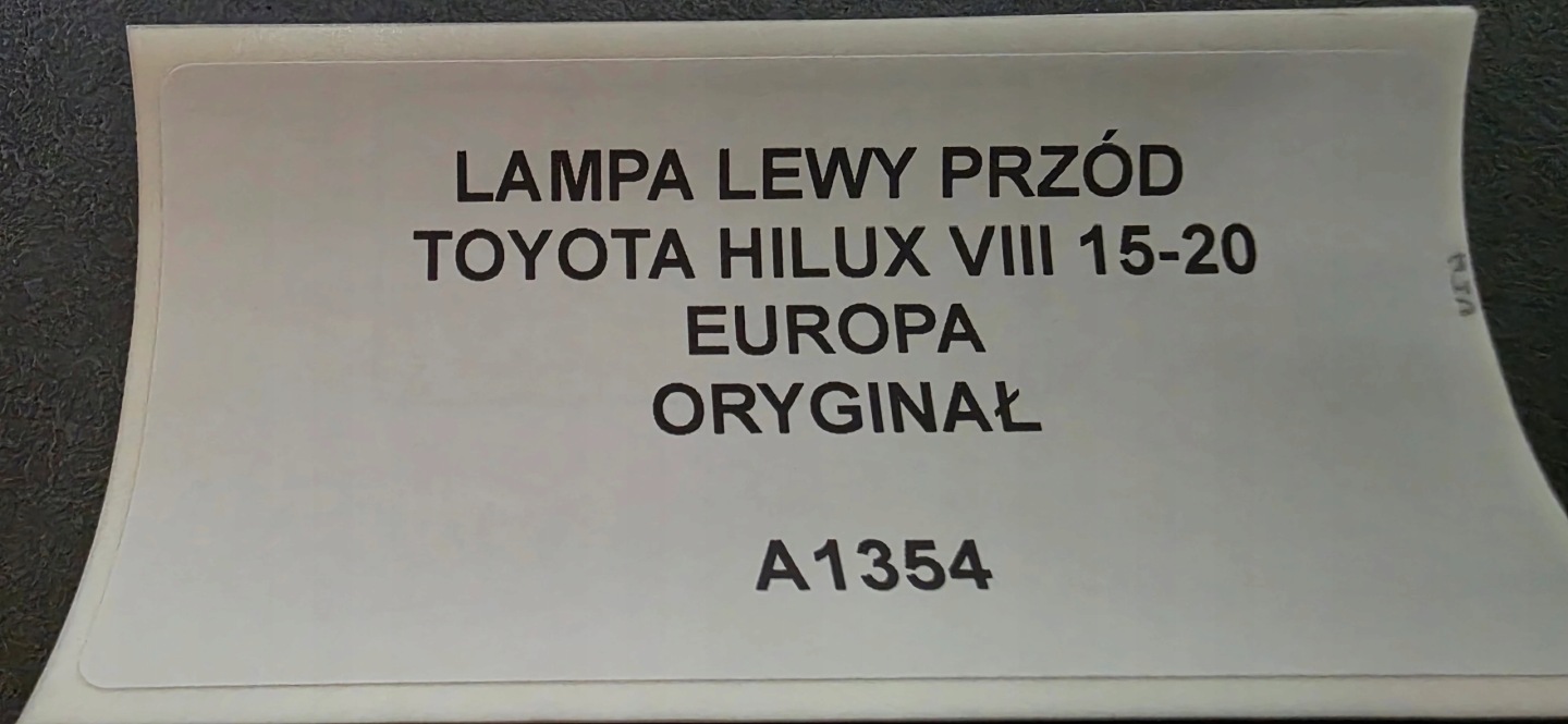 light left front TOYOTA HILUX VIII 15-20 original EUROPA