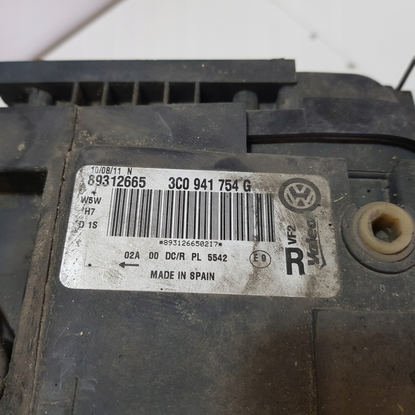 light right front VW PASSAT B6 VALEO BI-XENON 3C0941754G 3D0907391B