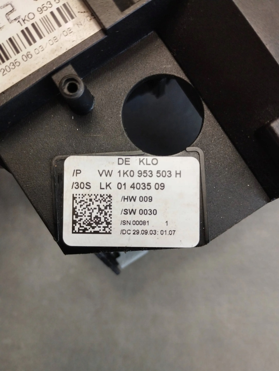 VW GOLF V DEVIO LUCI TERGICRISTALLO TERGI 1K0953503H