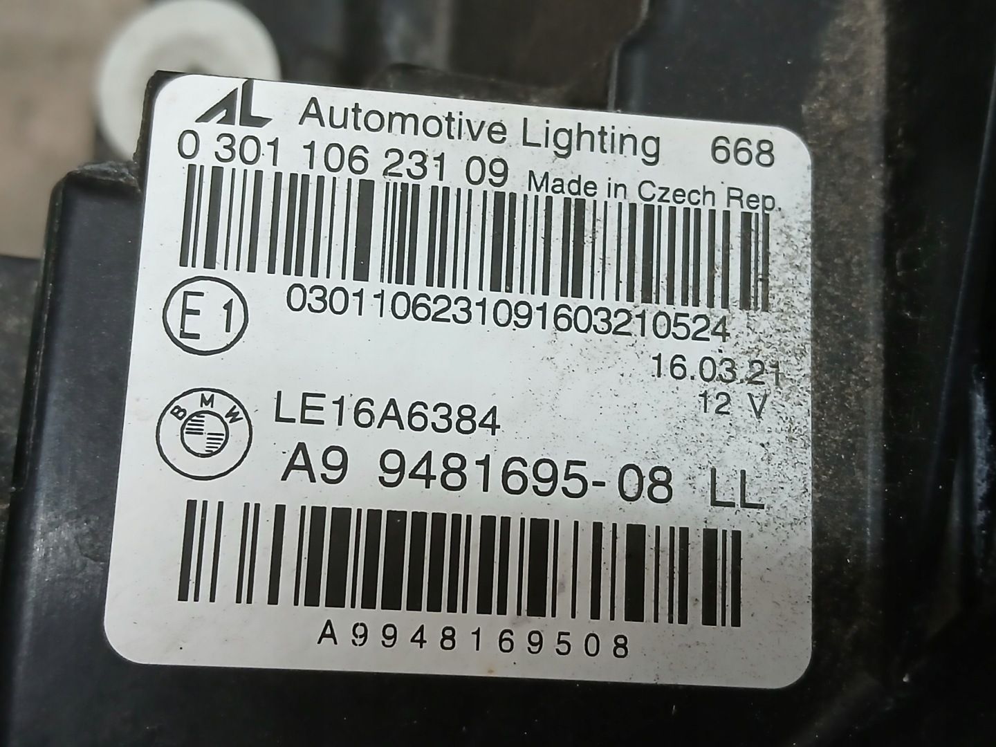 light front left BMW III 3 G20 G21 FULL LED A9 9481695-08