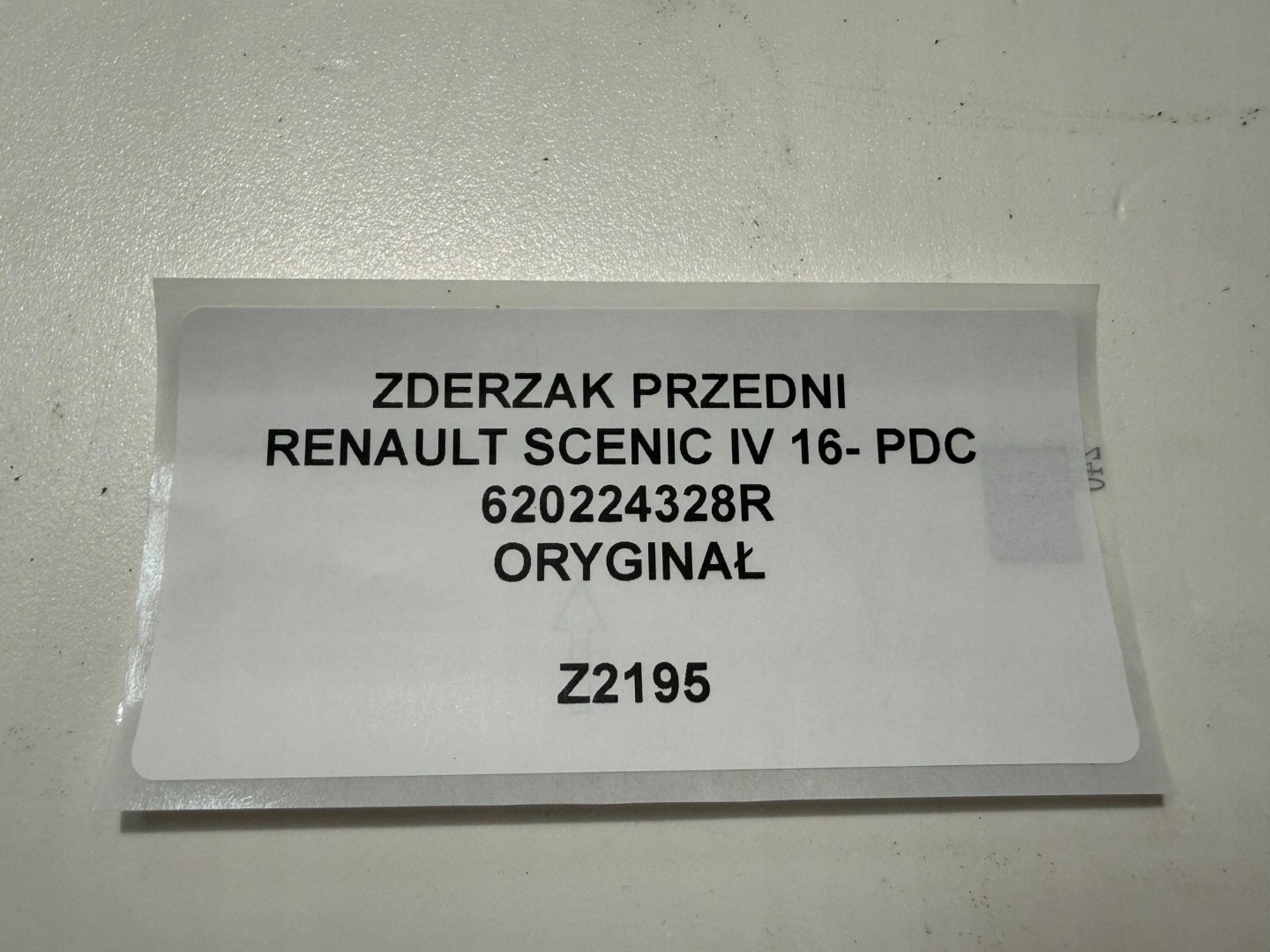 front bumper RENAULT SCENIC IV 16- PDC original 620224328R