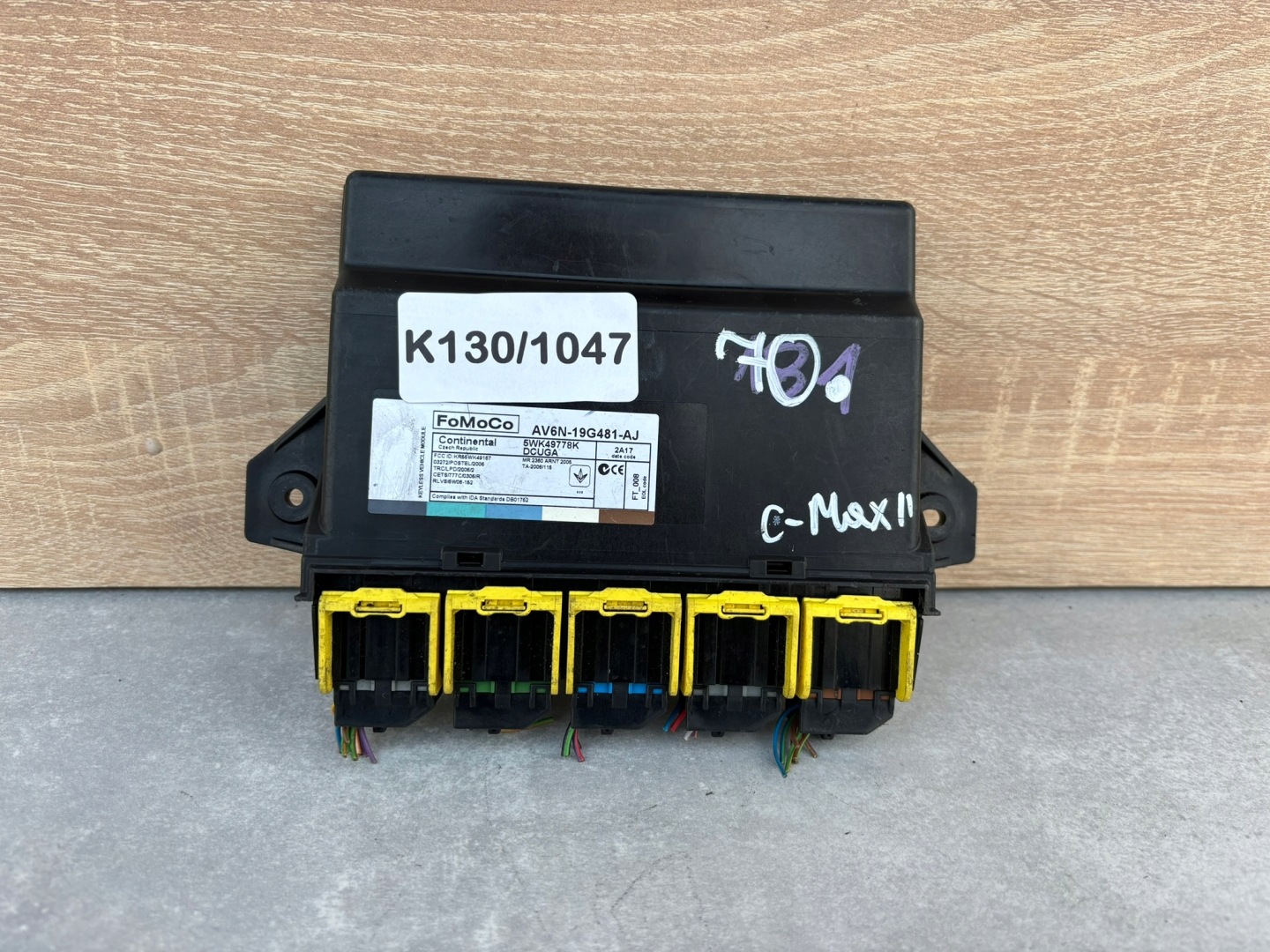 Unité commande confort FORD FOCUS MK3 C-MAX MK2 KUGA AV6N-19G481-AJ K130/1047