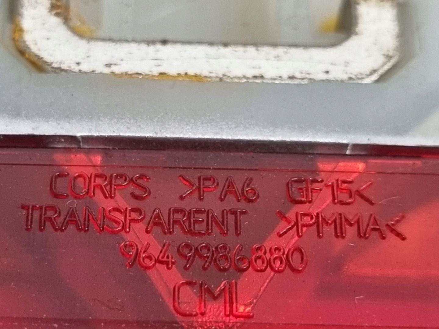 light third brake light Peugeot 207 facelift 2012 9649986880