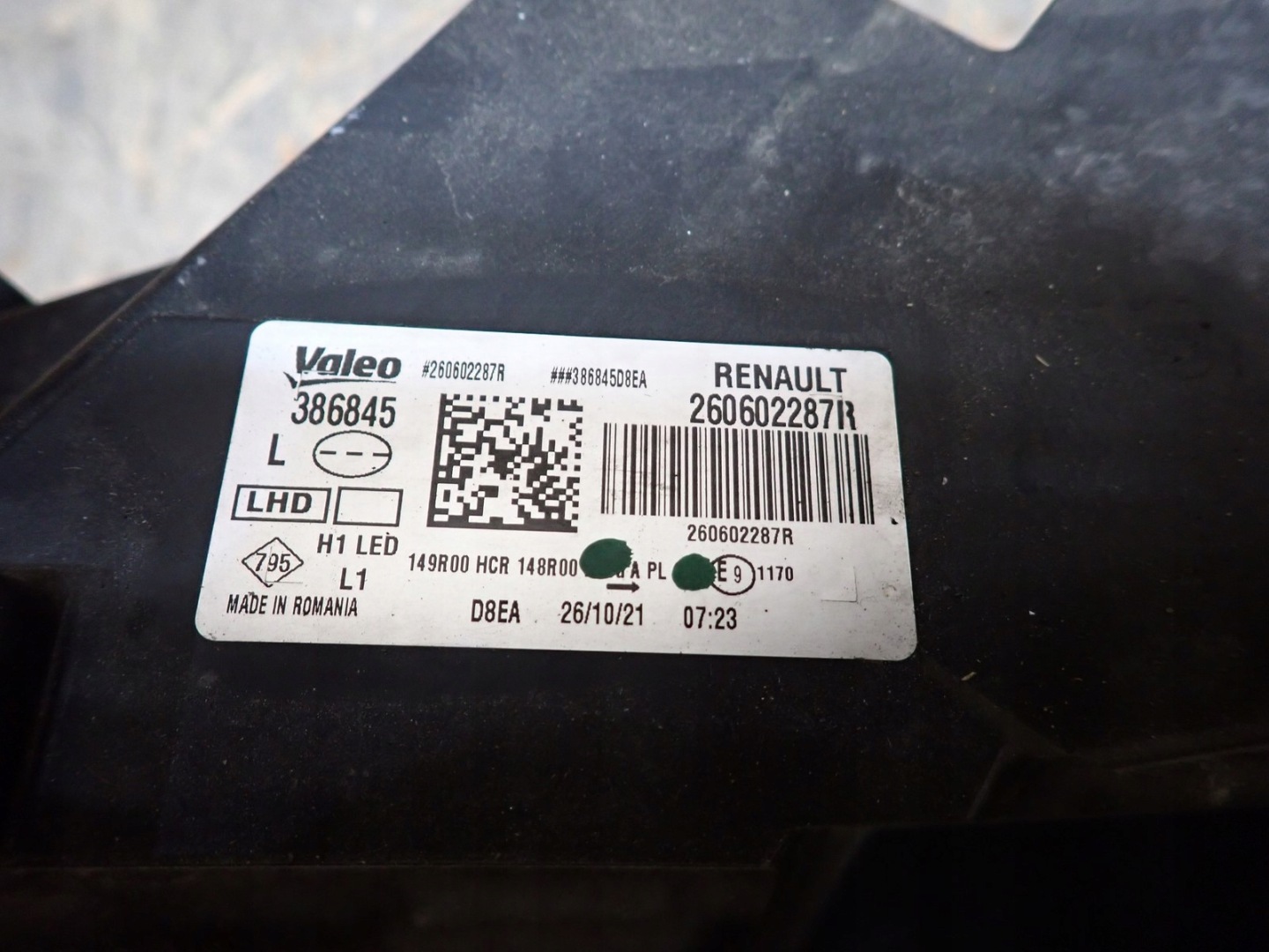 light left REFLEKTOR left LED DACIA DUSTER 2 II HM LIFT 21-24R 260602287R