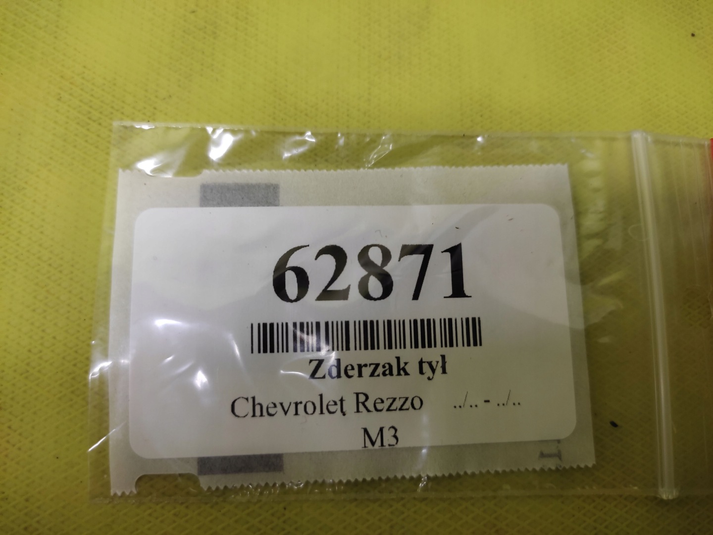 CHEVROLET REZZO bumper rear part LAKIER 87U