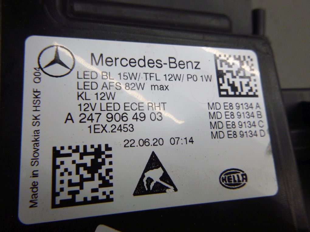 MERCEDES B KLASA W A 247 FULL LED MULTIBEAM left