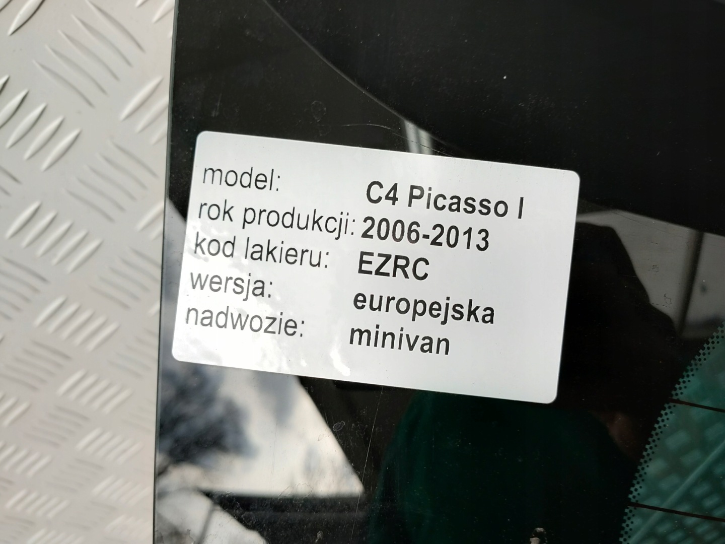 CITROEN C4 PICASSO and 06-13 boot doors boot rear part original colour EZRC