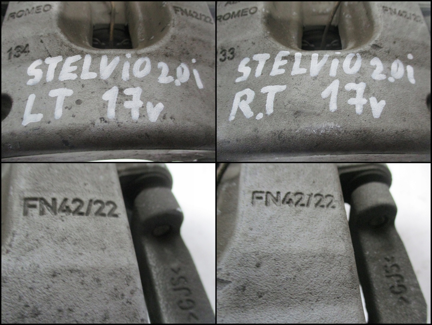 caliper calipers ALFA ROMEO STELVIO 2,0i 17R rear part rear.