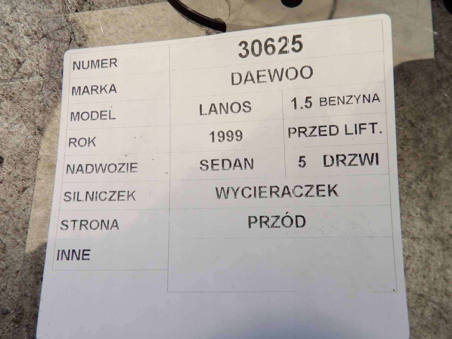 Daewoo Lanos a motorek stieracov předek 96303118