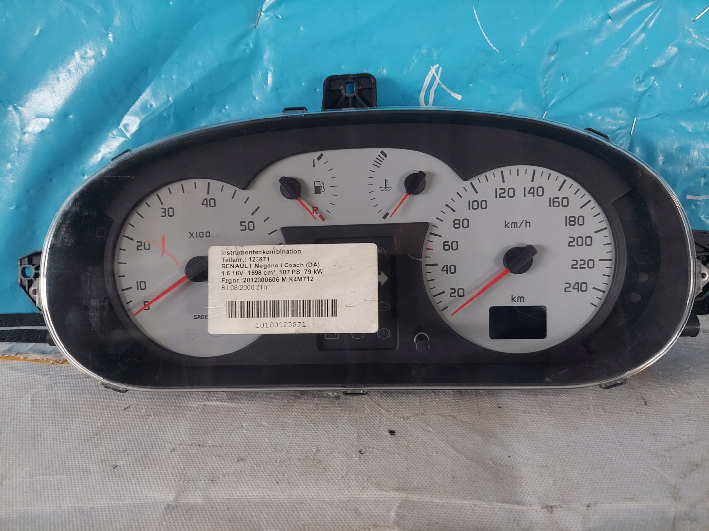 dials clock MEGANE and 1.6 16V LIFT P7700428718A