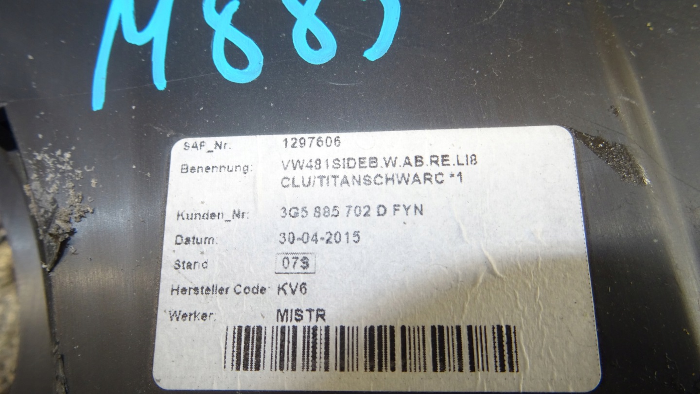 Volkswagen OE 3G5885702D NR M885