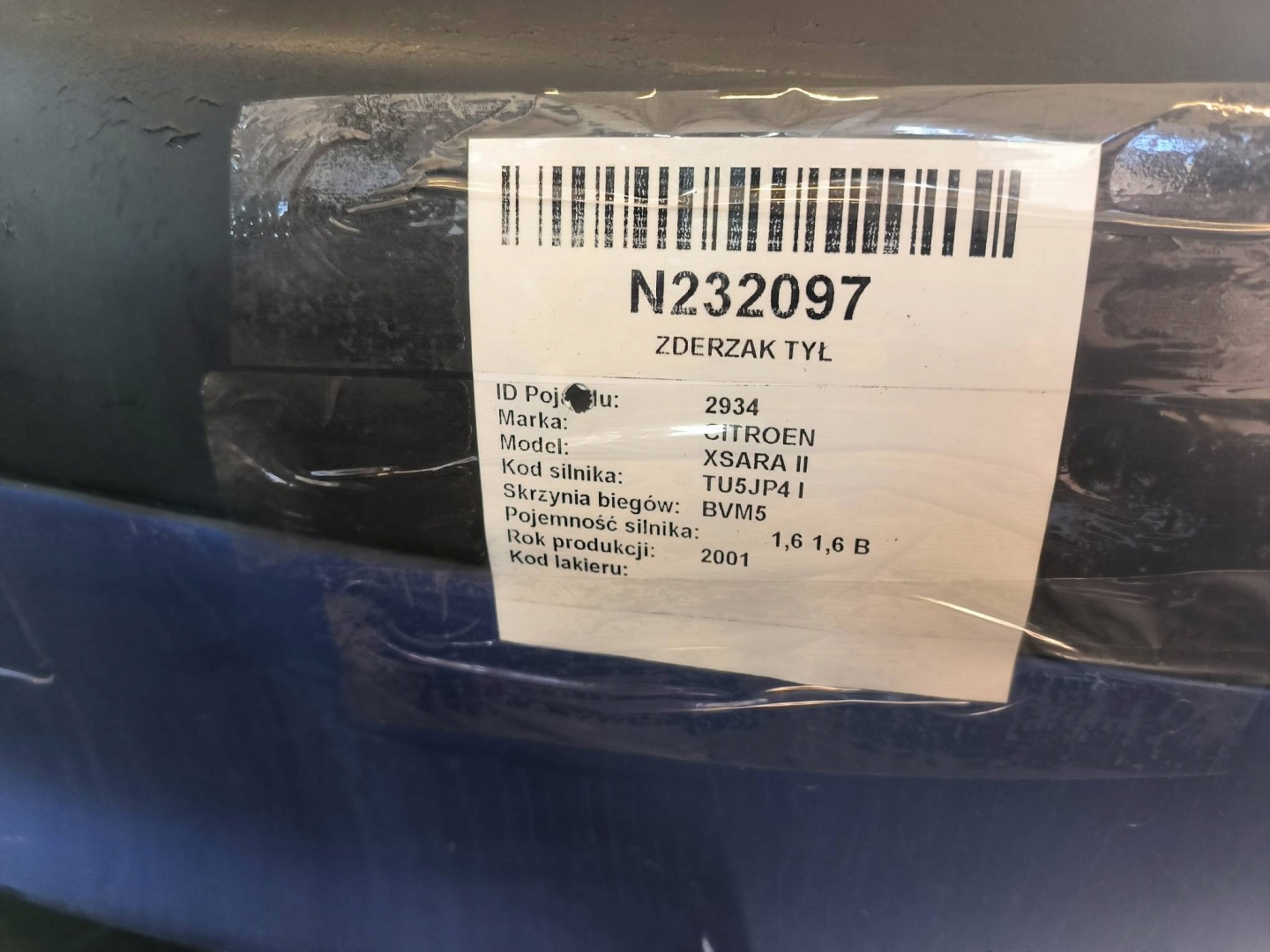 bumper rear part KMHC CITROEN XSARA II 5D HB