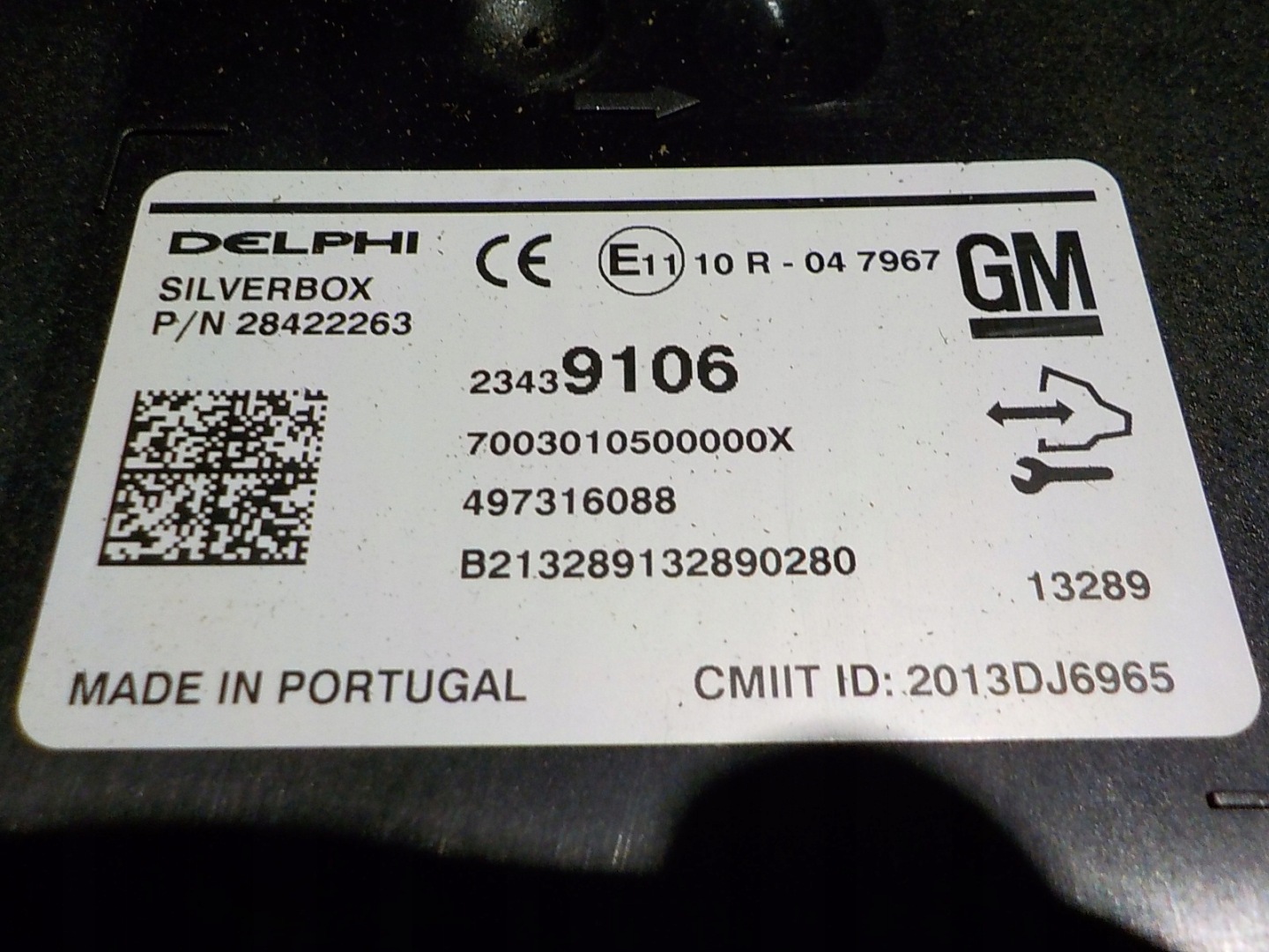 OPEL INSIGNIA Module BSI UCH SILVERBOX 23439106