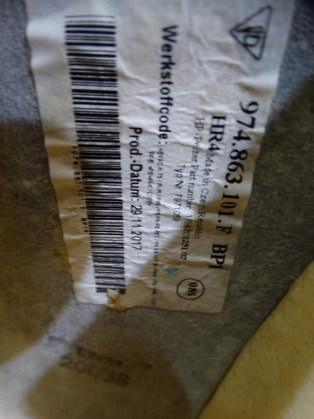 carpet front left PORSCHE PANAMERA 971 BRAZOWY 1