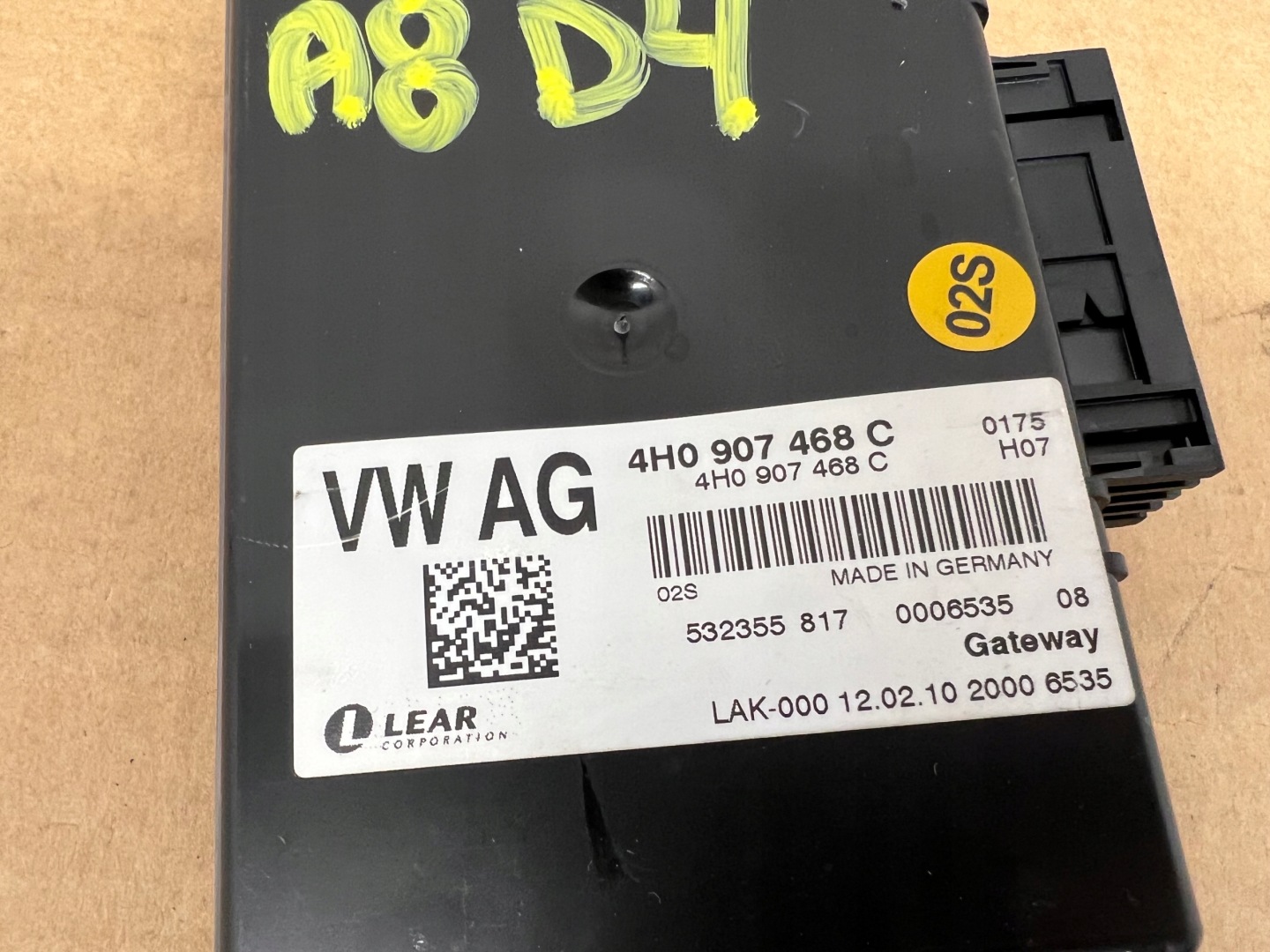 Audi A8 D4 Bedienteil gateway 4H0907468C
