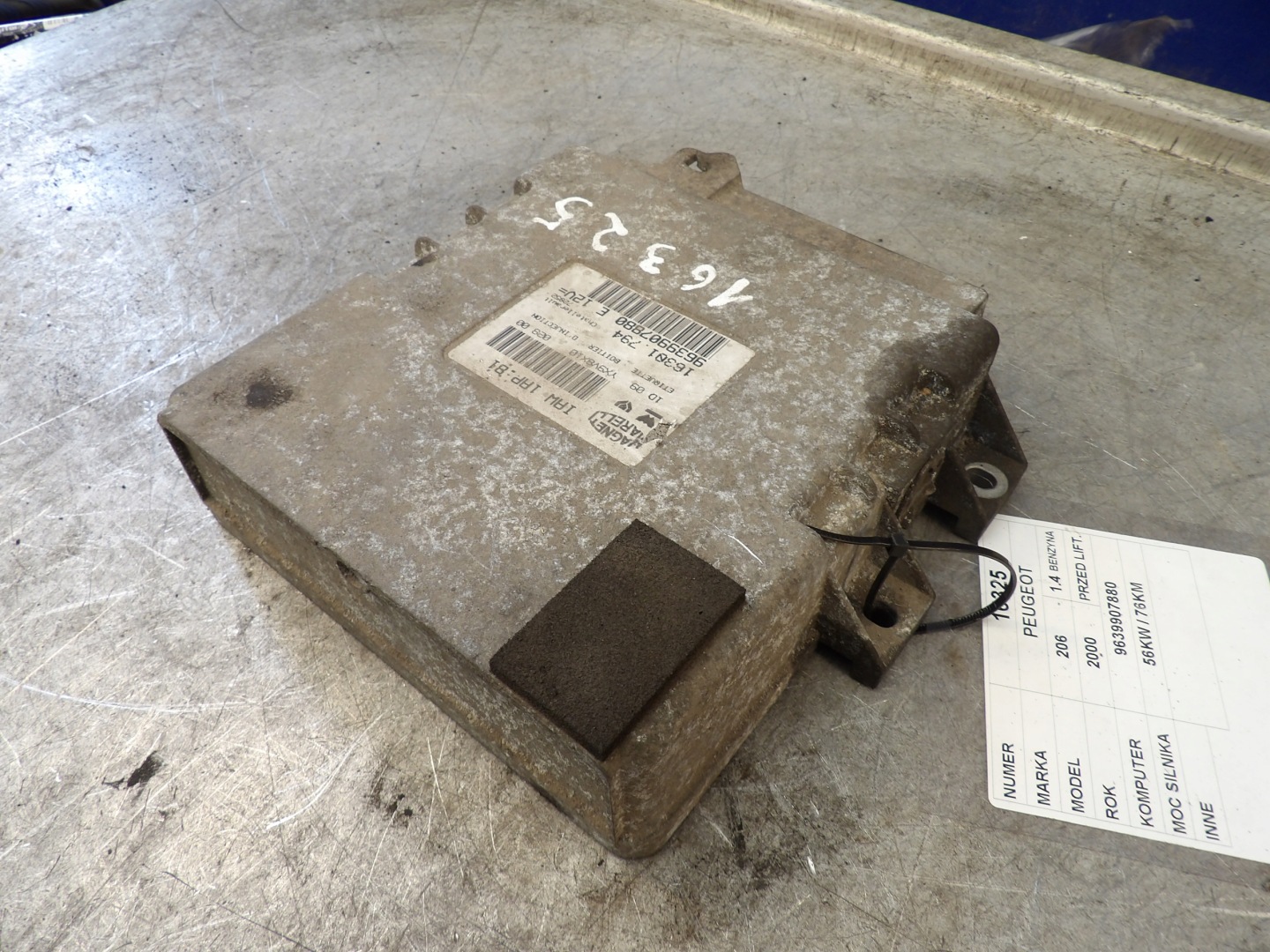 Peugeot 206 computer, control unit 9639907880 IAW1AP.81