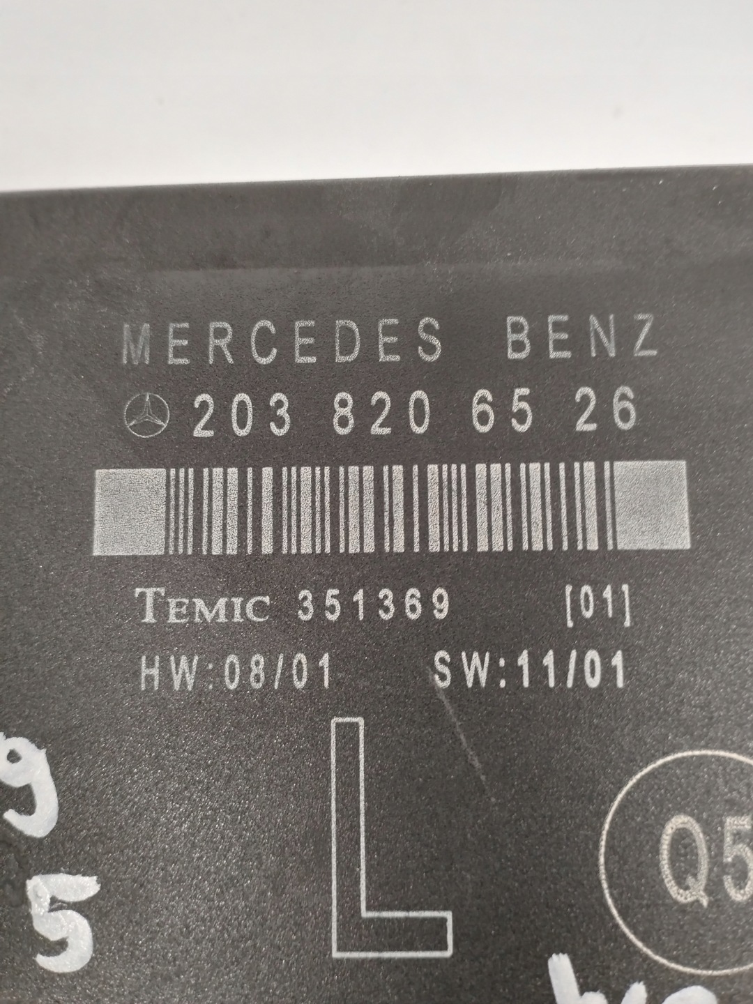 module control unit door rear part Mercedes W203 2038206526
