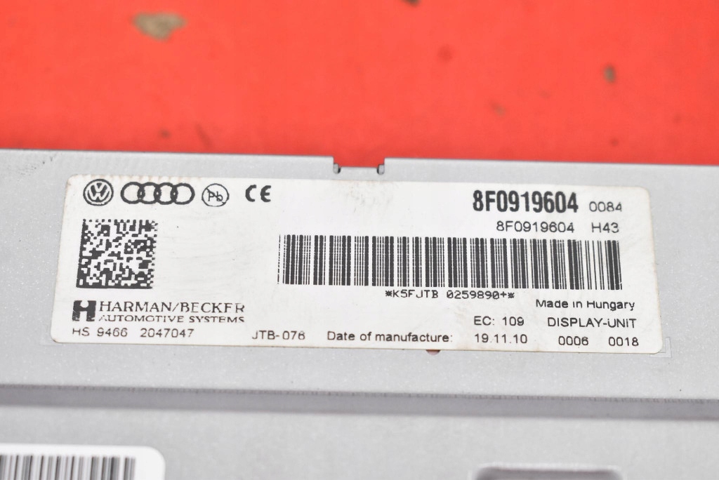 display RADIA 8F0919604 AUDI A6 C6 LIFT 08-11