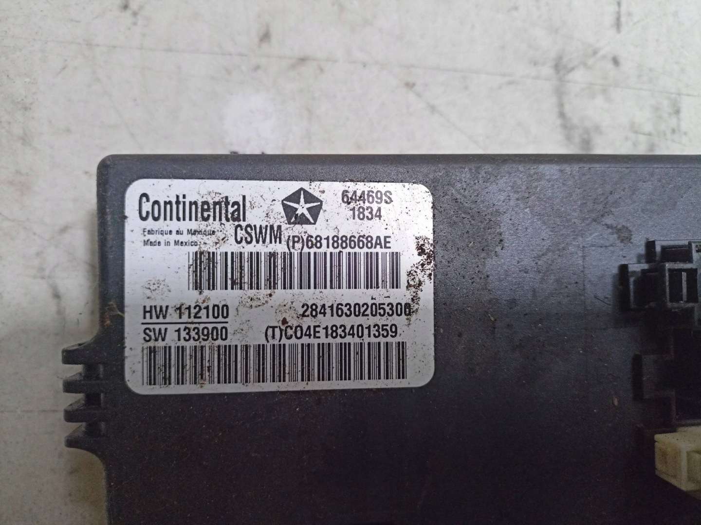 control unit seat Jeep Cherokee 5 2014 68188668AE