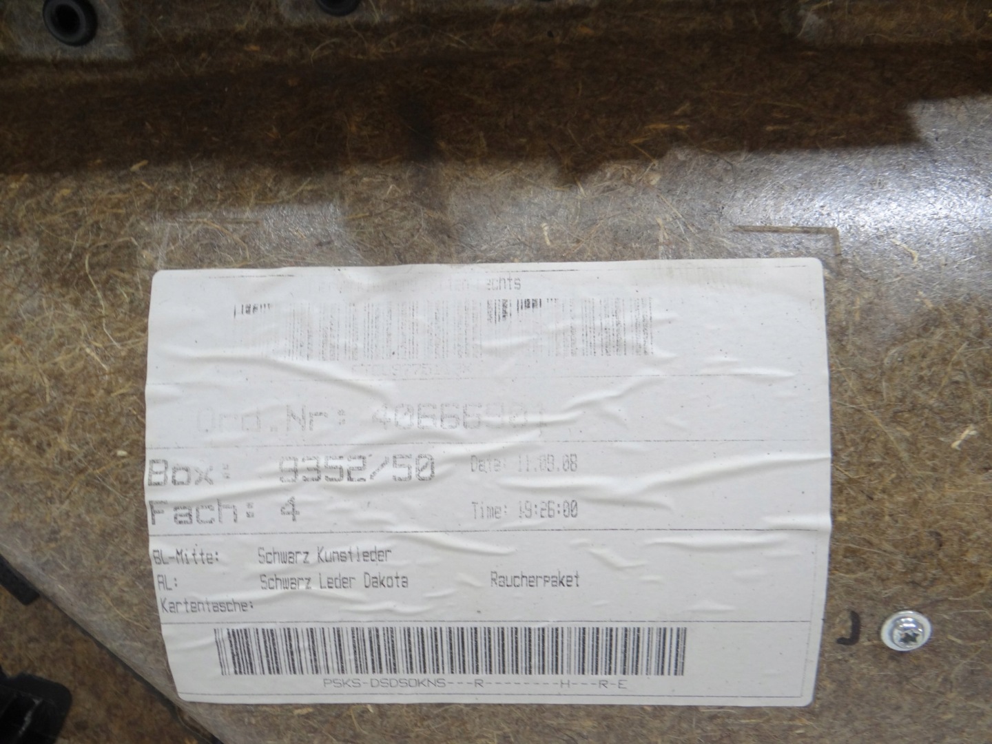 side upholstery door right rear part BMW E60 E61 LCI