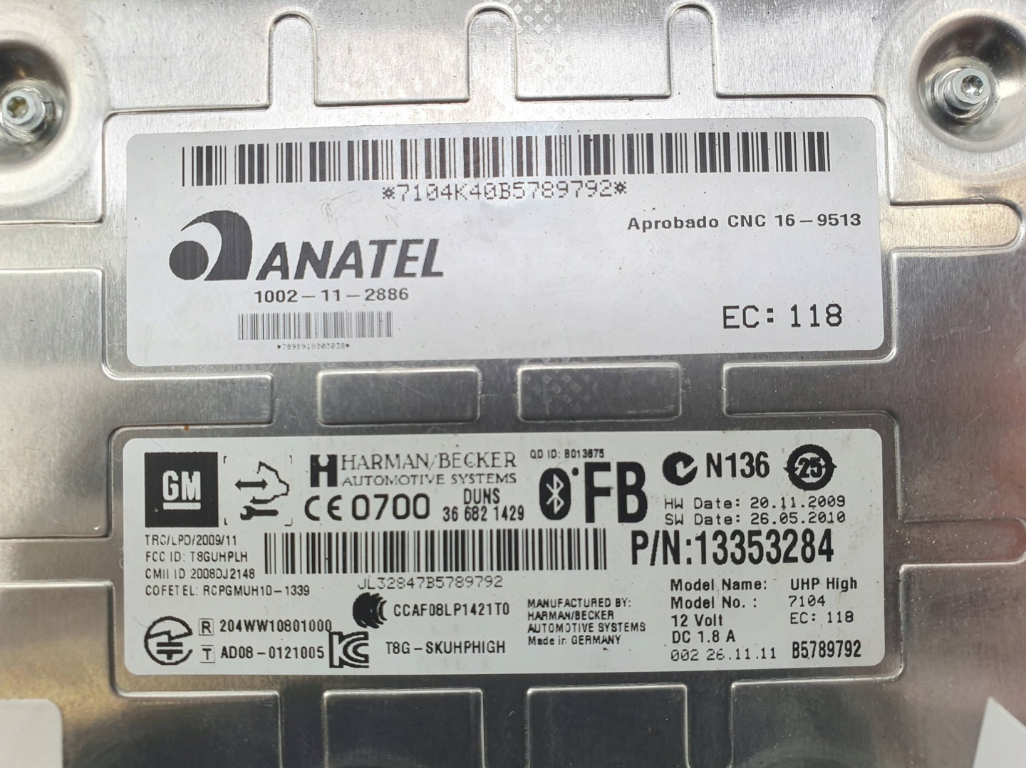 modul BLUETOOTH 13353284 OPEL INSIGNIA A