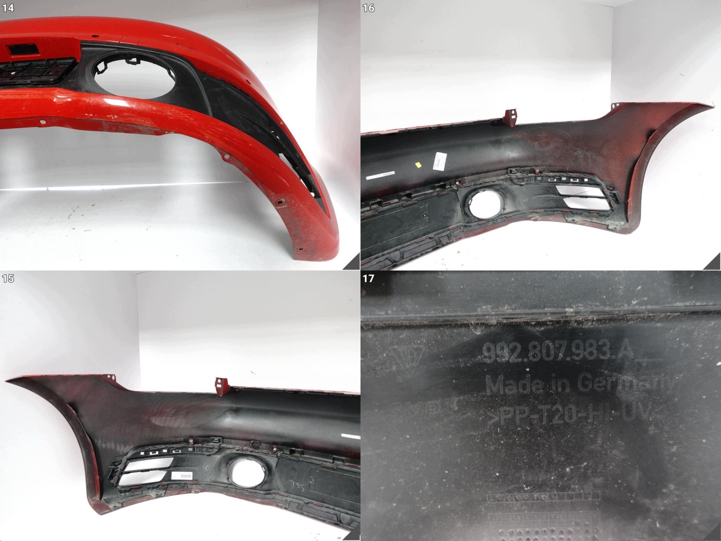 PORSCHE 992 911 CARRERA S SPORT C2 / C4 19- bumper SPOILER diffuser rear part PDC