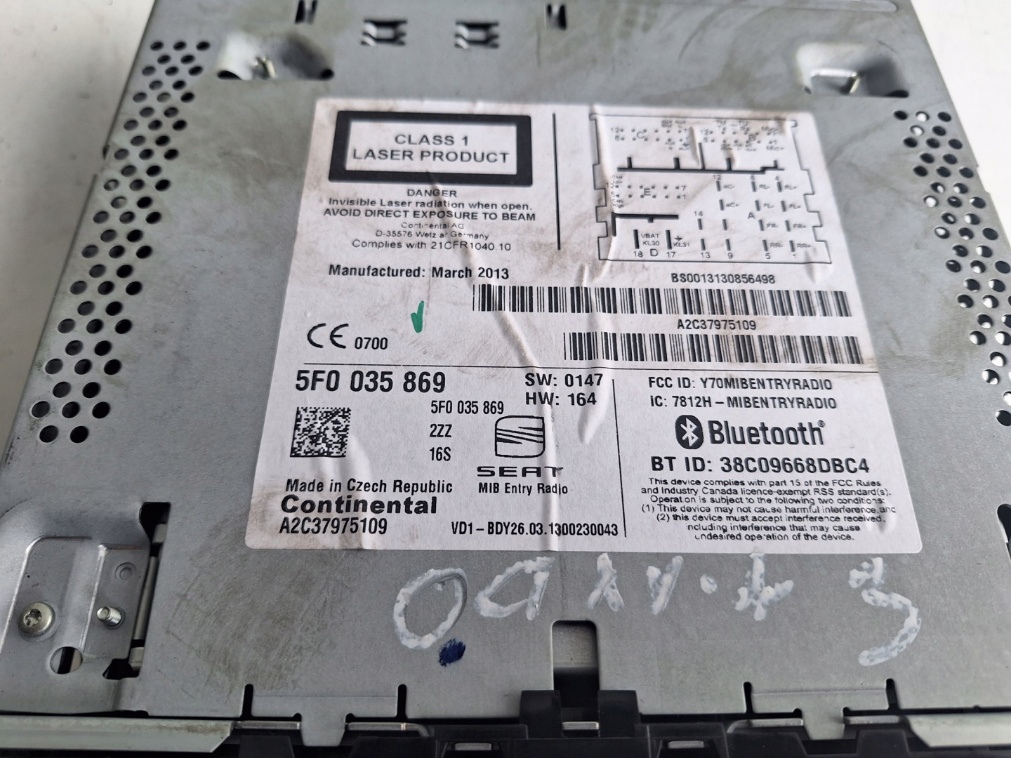 SEAT LEON III HB 12-17 RADIO CD SD 5F0035869