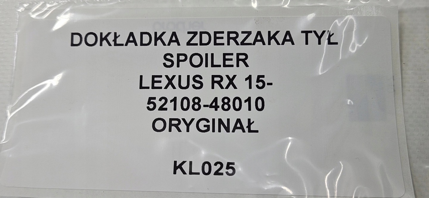 accessori Paraurti posteriore SPOILER LEXUS RX 15- ORYG