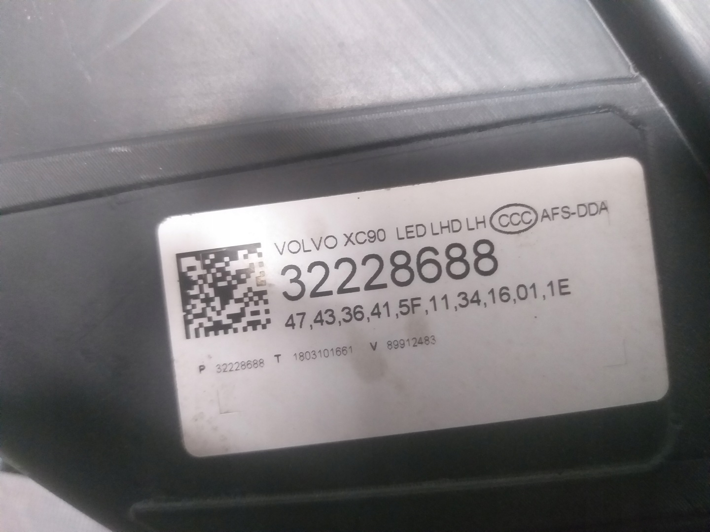 light front left VOLVO XC90 II 2 FULL LED 32228688