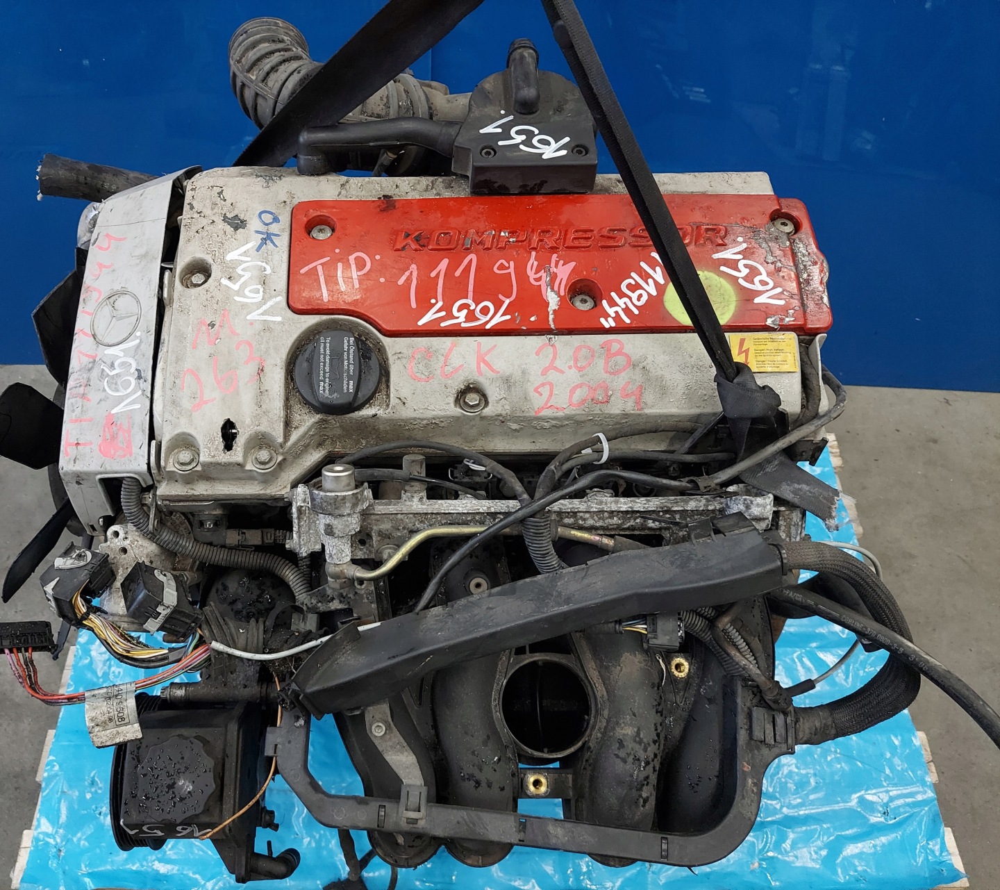 engine MERCEDES CLK W208 2.0 compressor; 121.187 km 111944