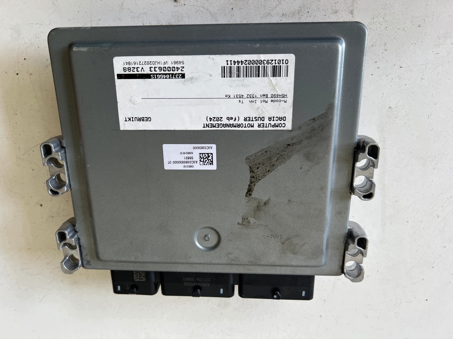 DACIA DUSTER H5H490 A3C0393470101 237104659S 237104661S ECU computer ORYGIN