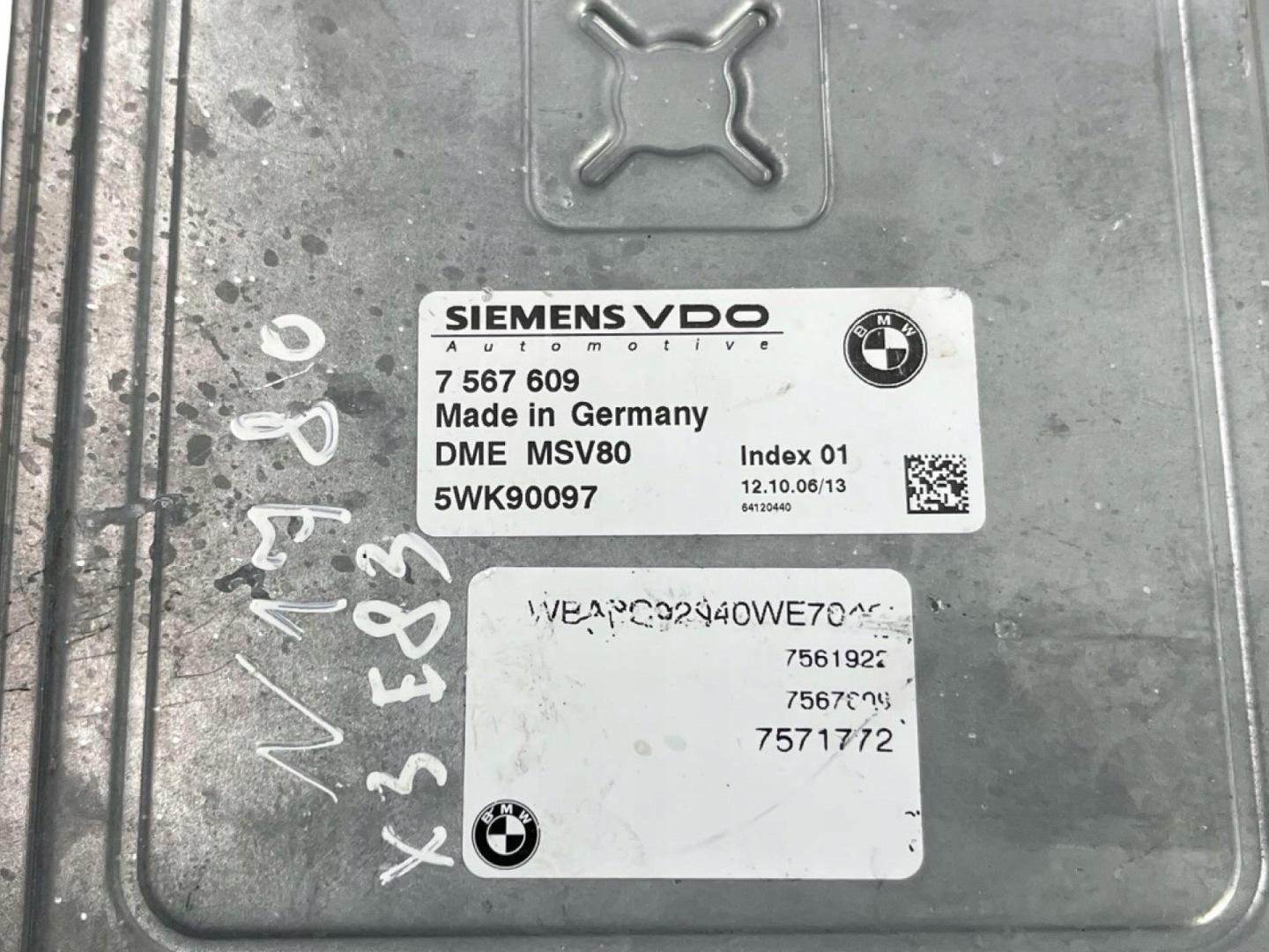 control unit of the engine BMW X3 E83 facelift 2006 7567609